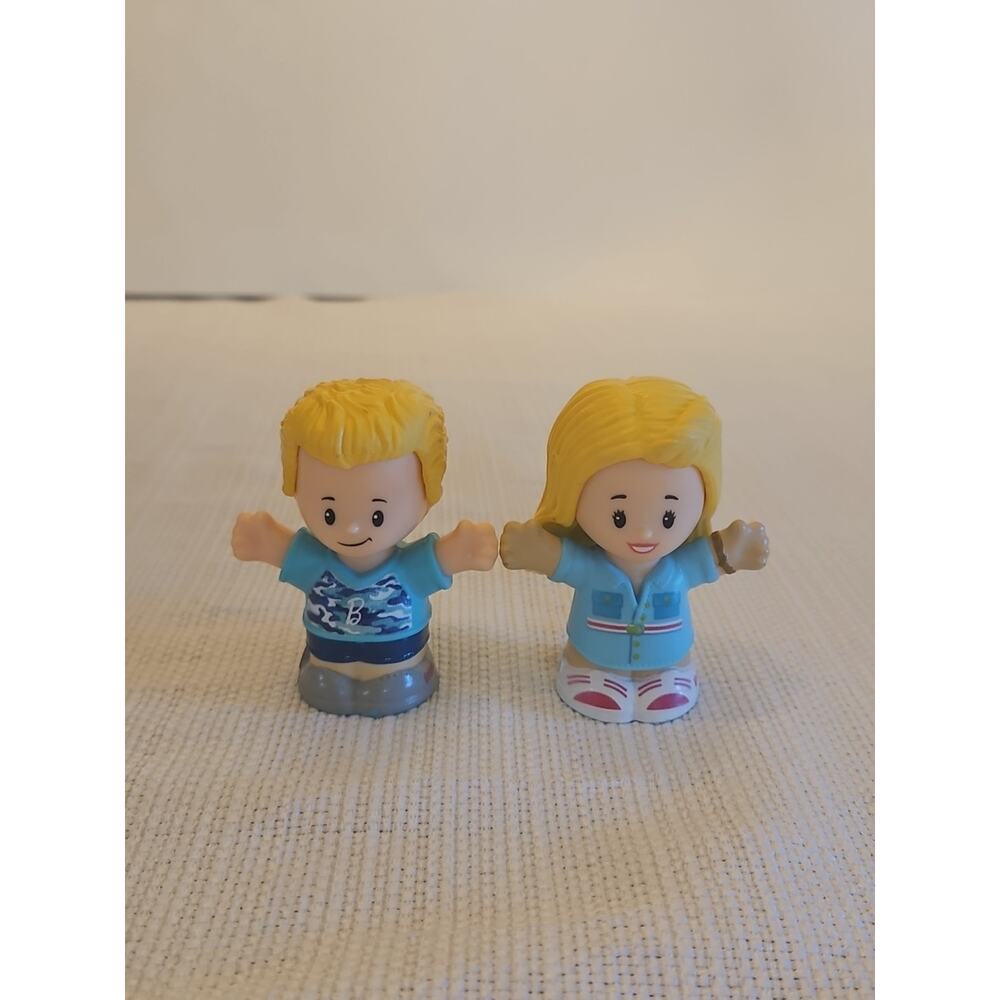 Lot Of 2 Fisher Price Little People‎ Ken & Barbie Figures